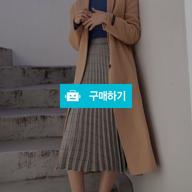 레트로 플리츠 체크 주름 롱스커트 / bellenua님의 스토어 / 디비디비 / 구매하기 / 특가할인