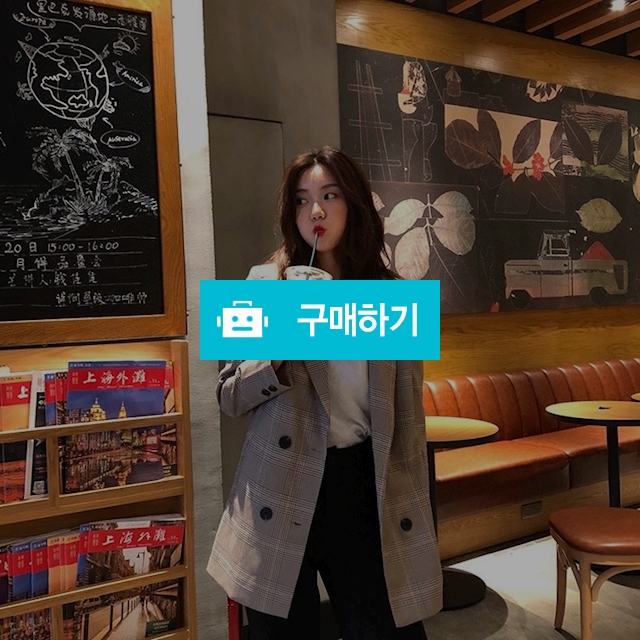 [DA02]간절기 하운드 체크 패턴 박시한 자켓 / 더퍼니잇 / 디비디비 / 구매하기 / 특가할인