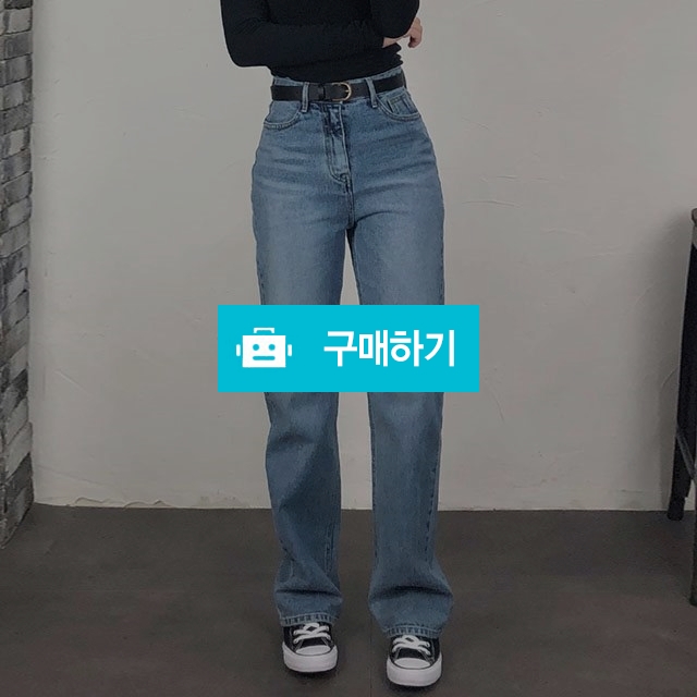 하이웨스트 와이드 워싱 데님 팬츠 / by ssom / 디비디비 / 구매하기 / 특가할인