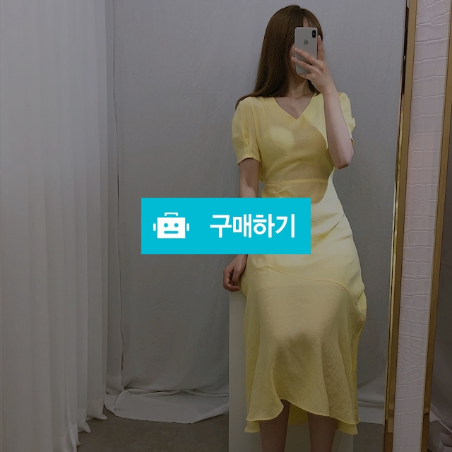 퍼프 브이넥 셔링 롱원피스 2color / 비쥬벨르님의 스토어 / 디비디비 / 구매하기 / 특가할인
