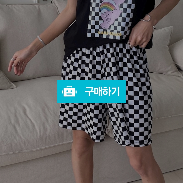 여자 밴딩 반바지 체스 디자인 데일리 홈웨어 / 도도해닷컴 / 디비디비 / 구매하기 / 특가할인