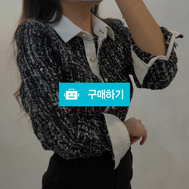 모데르노/2color 럭셔리 트위드 블라우스 블랙 / 모데르노 / 디비디비 / 구매하기 / 특가할인
