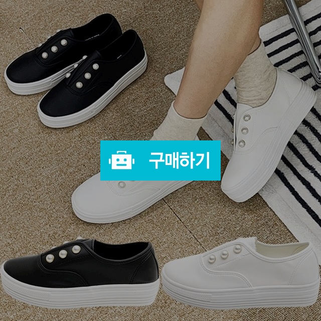 마리오탈라리코 비즈장식 통굽 키높이슬립온 4cm굽 여성키높이슬립온 진주장식 컴포트화 / 마리오탈라리코님의 스토어 / 디비디비 / 구매하기 / 특가할인