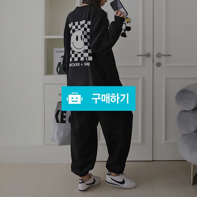 도도해닷컴 여성 겨울 트레이닝 조거 맨투맨 세트 체스 패턴 / 도도해닷컴 / 디비디비 / 구매하기 / 특가할인