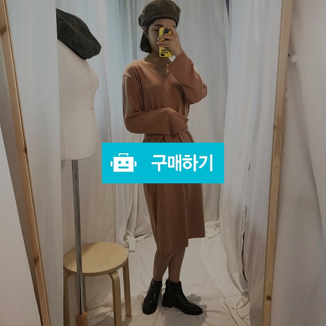 캐시미어 브이넥 롱 니트원피스 / 에브리콩 스토어 / 디비디비 / 구매하기 / 특가할인