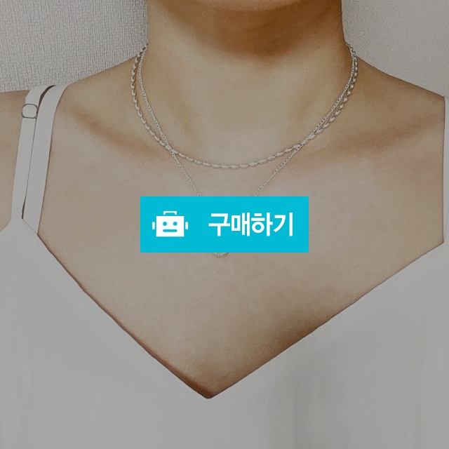 투라인 루미너스 실버 레이어드 목걸이 / 크르디 / 디비디비 / 구매하기 / 특가할인