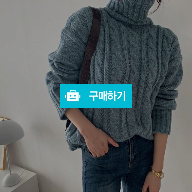 도톰한 루즈핏 터틀넥 목폴라 니트 / 노블마인 / 디비디비 / 구매하기 / 특가할인