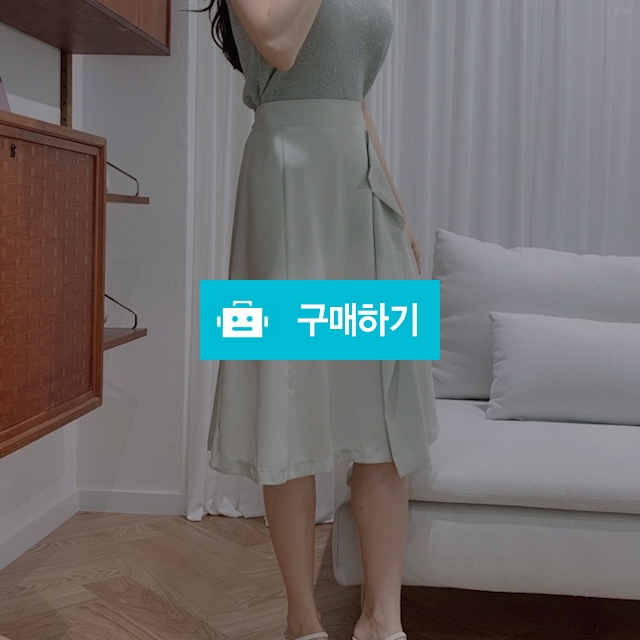 하이웨스트 플레어 프릴 롱스커트 / De Soir 드수아 / 디비디비 / 구매하기 / 특가할인