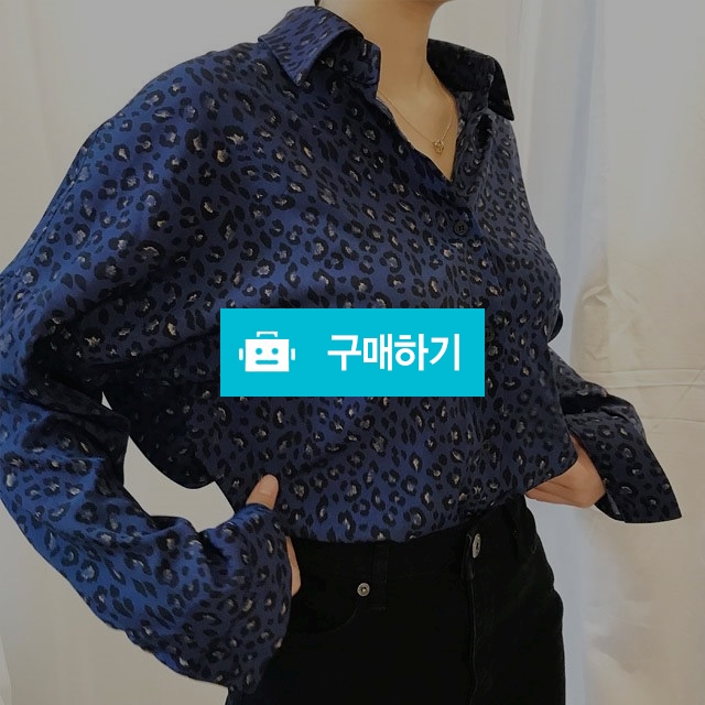 레오파드 블루호피 루즈핏 셔츠 / 에브리콩 스토어 / 디비디비 / 구매하기 / 특가할인