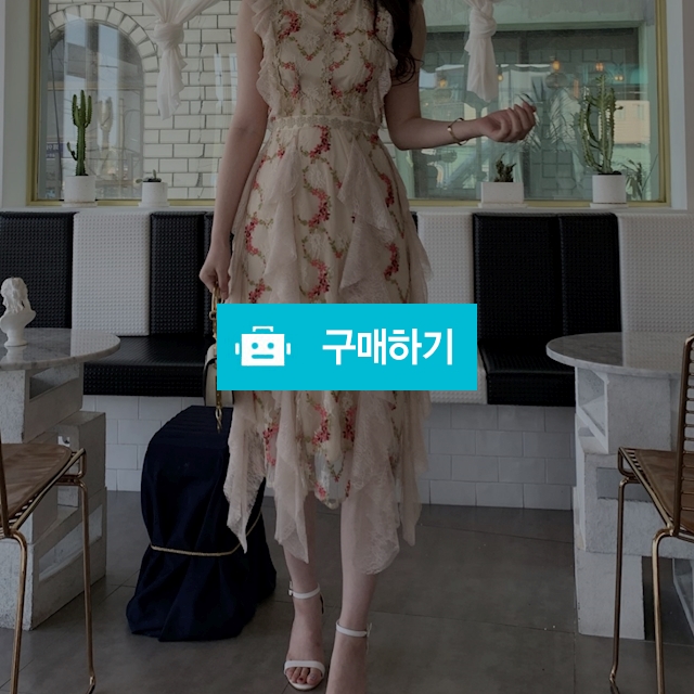 레이스 자수 프릴 민소매원피스 / 럽엔 / 디비디비 / 구매하기 / 특가할인