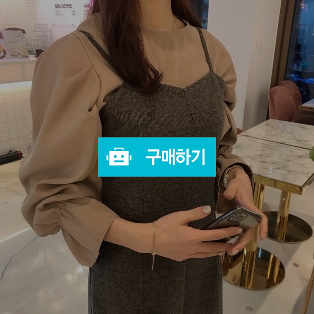 스웨이드 라운드 벌룬 블라우스 / 라움하제 / 디비디비 / 구매하기 / 특가할인