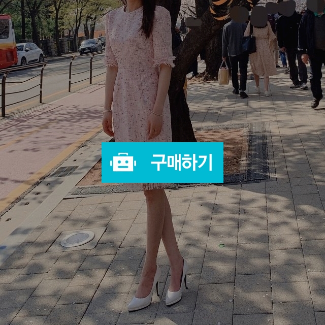 라운드넥 반팔 트위드 미디원피스 / 몽아미 / 디비디비 / 구매하기 / 특가할인
