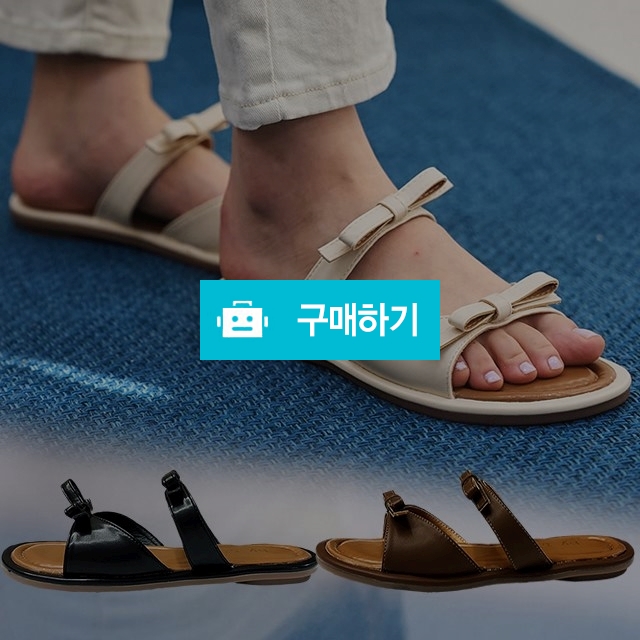 마리오탈라리코 리본장식 플랫 스트랩슬리퍼 2cm굽 여성슬리퍼 컴포트화 / 마리오탈라리코님의 스토어 / 디비디비 / 구매하기 / 특가할인
