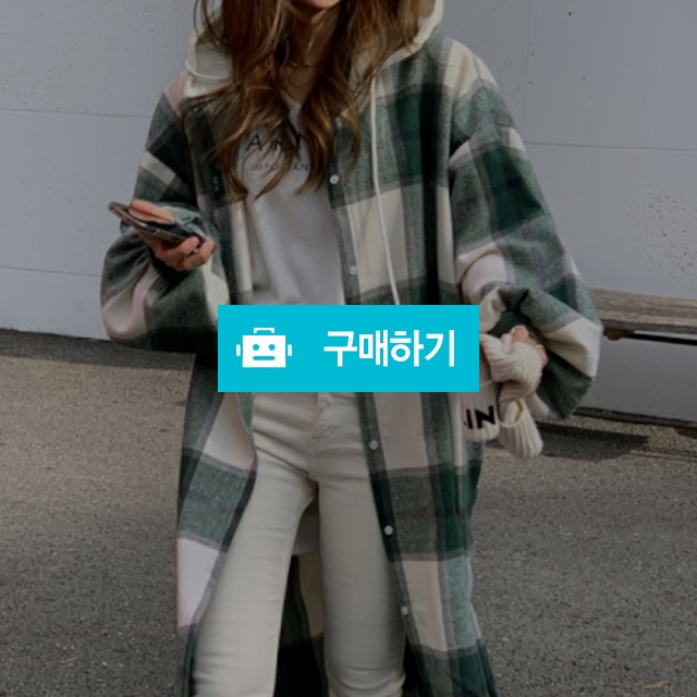 롱 체크 모직 셔츠  / 모어클로딩 / 디비디비 / 구매하기 / 특가할인