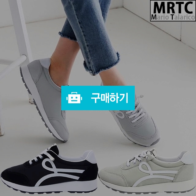 마리오탈라리코 레더스티치 밴딩 컴포트 플랫스니커즈 3cm굽 여성스니커즈 컴포트화 / 마리오탈라리코님의 스토어 / 디비디비 / 구매하기 / 특가할인