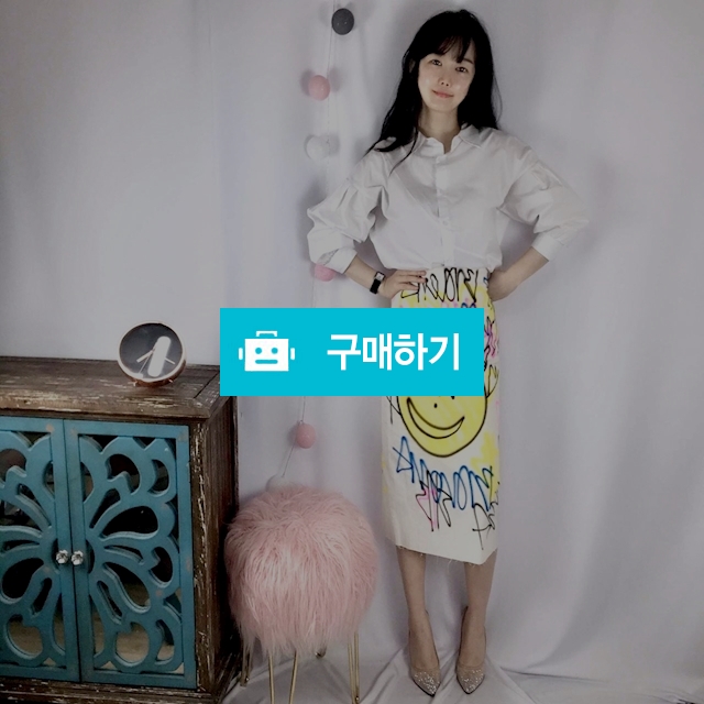 기본 데일리 퍼프소매 화이트 코튼셔츠 / 오요샵 / 디비디비 / 구매하기 / 특가할인