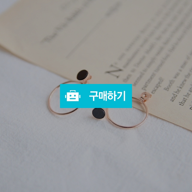 원형 오닉스 링 투웨이 실버 귀걸이 all silver925  / 쫑실버 / 디비디비 / 구매하기 / 특가할인