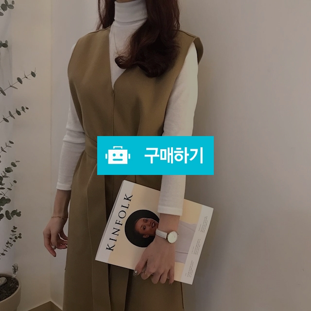 울 브이넥 베스트 롱 원피스 / 라움하제 / 디비디비 / 구매하기 / 특가할인