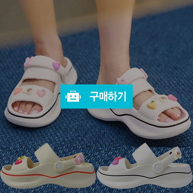 마리오탈라리코 비츠장식 통굽 스트랩샌들 4cm굽 샌들슬리퍼 아쿠아슈즈 방수신발 / 마리오탈라리코님의 스토어 / 디비디비 / 구매하기 / 특가할인