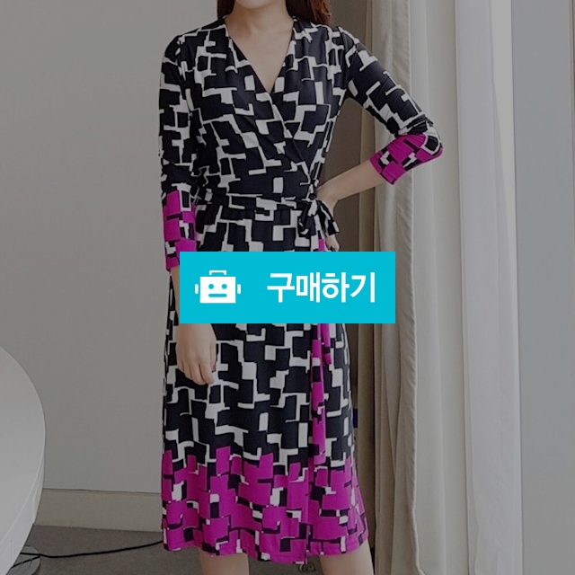 핫핑크 모자이크 미디 랩 원피스 / 룸루무님의 스토어 / 디비디비 / 구매하기 / 특가할인