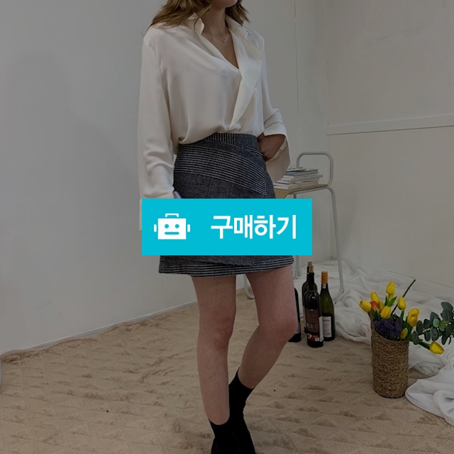 A라인 체크 미니 울 스커트 / 민클로즈 / 디비디비 / 구매하기 / 특가할인