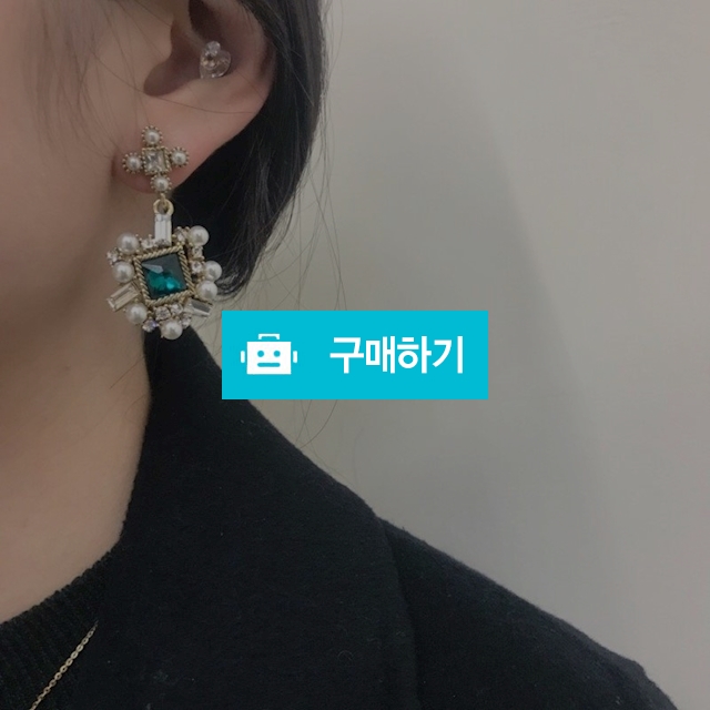 그린 펄 진주 드롭귀걸이 / Pearl Marble / 디비디비 / 구매하기 / 특가할인