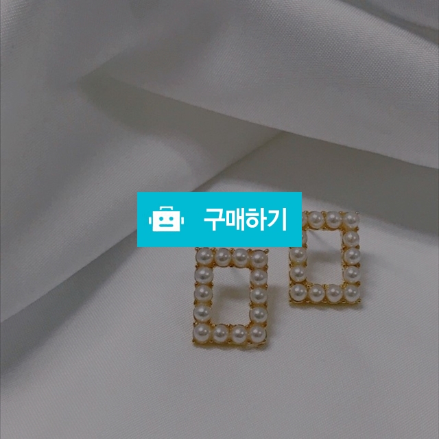 스퀘어 진주 귀걸이 / Pearl Marble / 디비디비 / 구매하기 / 특가할인