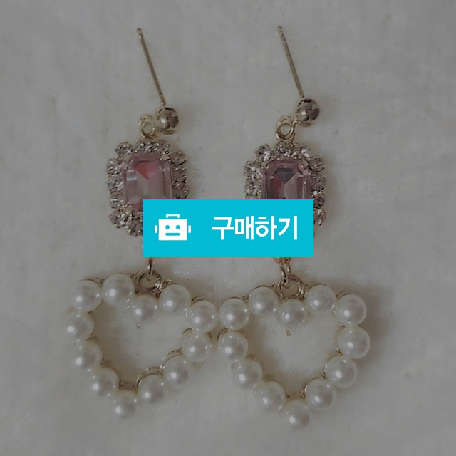 핑크 루비 하트 귀걸이  / 핑크래빗 / 디비디비 / 구매하기 / 특가할인