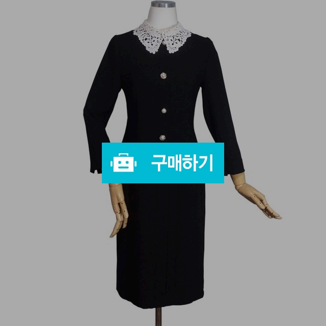 정장 H라인 배색 진주 레이스 카라 원피스 / 오드리옷짱 / 디비디비 / 구매하기 / 특가할인