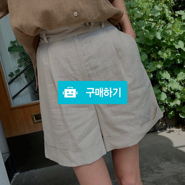 와이드 핀턱 린넨 반바지 / 파이브룸 / 디비디비 / 구매하기 / 특가할인