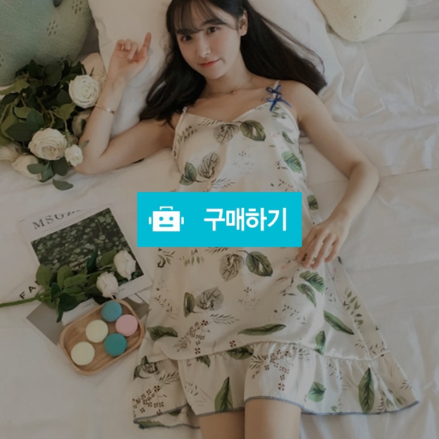 나뭇잎 실크 원피스 잠옷 파자마 / 리봉샵 / 디비디비 / 구매하기 / 특가할인