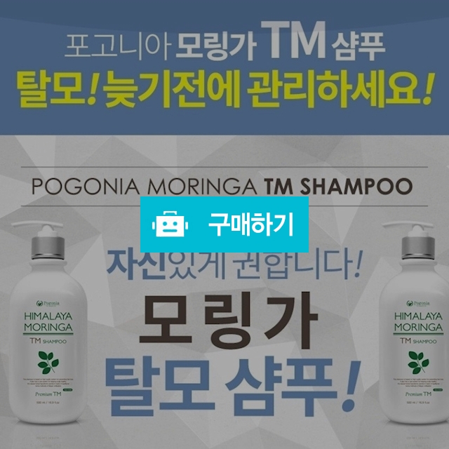 포고니아 모링가 TM 샴푸 ( 500미리. 기능성 화장품 ) / 포고니아코리아님의 스토어 / 디비디비 / 구매하기 / 특가할인