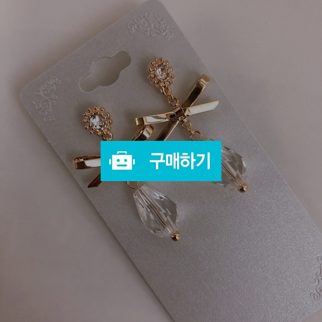 각물방울 리본 귀걸이 / 율아샵 / 디비디비 / 구매하기 / 특가할인