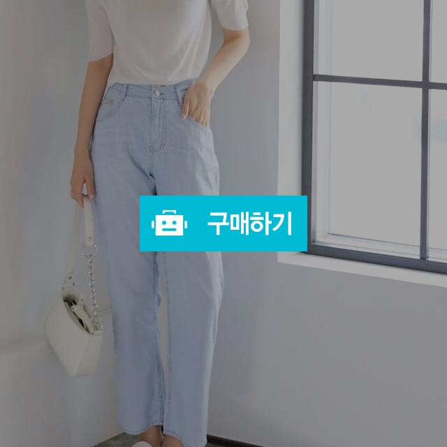 여성 썸머 데님 투버튼 일자 청바지 연청 밴딩 / 도도해닷컴 / 디비디비 / 구매하기 / 특가할인