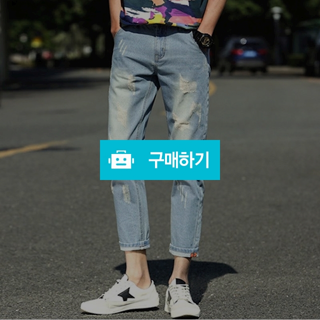 MIJKO 10부 연청 사이드포켓 디스트로이드진 슬림핏 / 유로트릿님의 스토어 / 디비디비 / 구매하기 / 특가할인