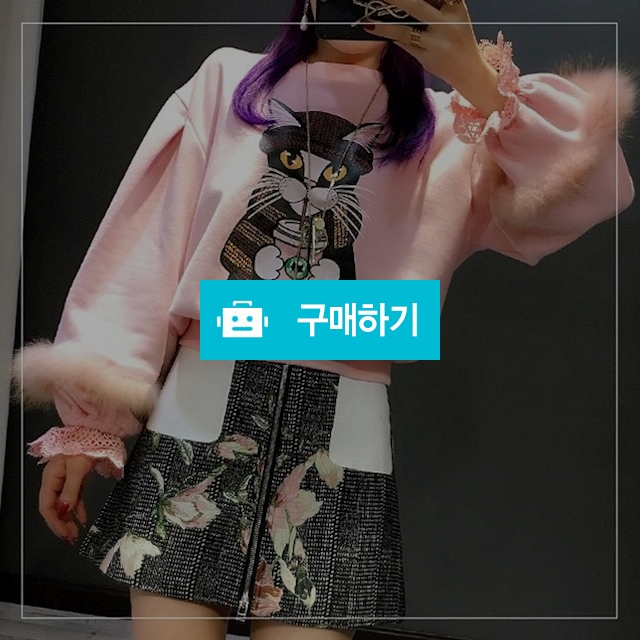(해외수입)따뜻한 냐옹프린팅 맨투맨 / 비비드걸님의 스토어 / 디비디비 / 구매하기 / 특가할인