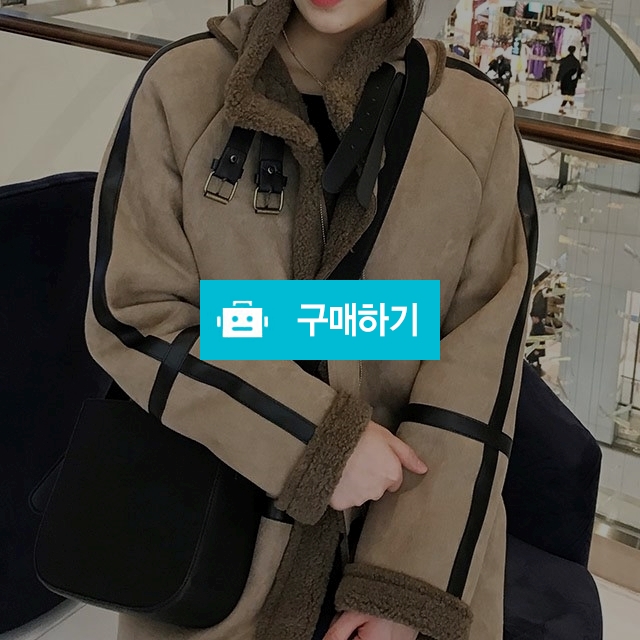 스웨이드 하이넥 오버핏 롱무스탕 / 에브리콩 스토어 / 디비디비 / 구매하기 / 특가할인
