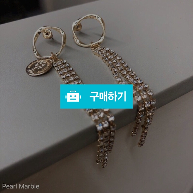 골드 링 드롭귀걸이 / Pearl Marble / 디비디비 / 구매하기 / 특가할인