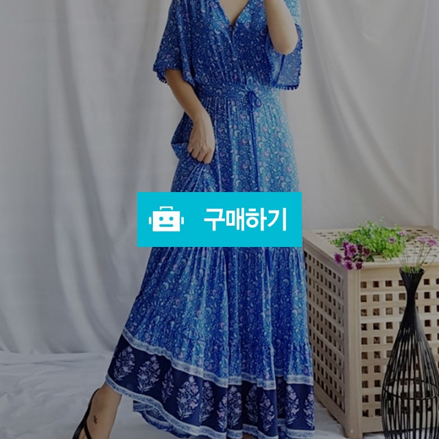 블루 에스닉 롱 원피스 / 라비융 RaviYung / 디비디비 / 구매하기 / 특가할인