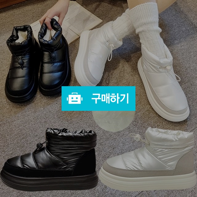 여성방한화 패딩신발 마리오탈라리코 코드락 밴드 통굽 패딩부츠 4cm굽 털부츠 방한화 / 마리오탈라리코님의 스토어 / 디비디비 / 구매하기 / 특가할인