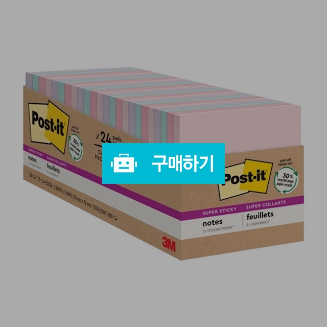 3M 포스트잇 강한점착용 SSN 654-24 NH 원더러스트파스텔즈 24패드 캐비넷팩 / 설래임 / 디비디비 / 구매하기 / 특가할인