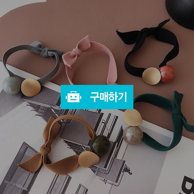 파스텔 구슬 메탈 헤어 머리끈 5p / 앤어바웃 / 디비디비 / 구매하기 / 특가할인