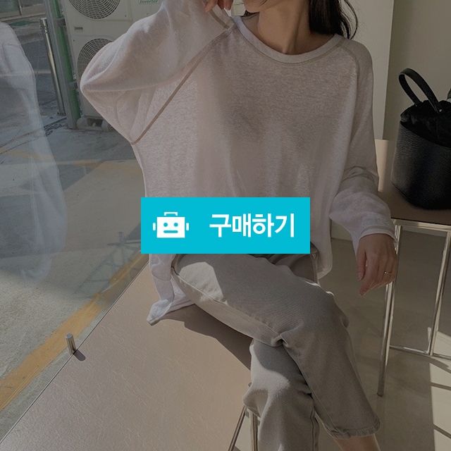오버핏 린넨 나그랑 스티치 긴팔 티셔츠 / 쏘울미의 톡톡 스타일 / 디비디비 / 구매하기 / 특가할인