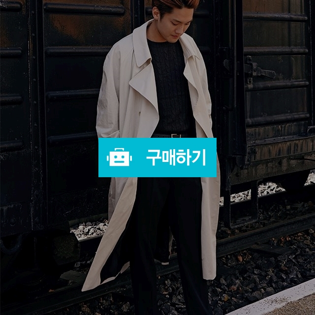 남자 가을 겨울 옆트임 캐주얼 롱 코튼 트렌치 베이직 코트 / 산타마르크님의 스토어 / 디비디비 / 구매하기 / 특가할인