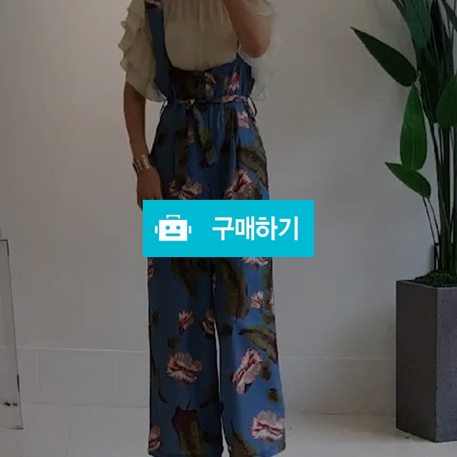 플라워 오버롤 점프슈트 / 투씨씨 유니크패션 / 디비디비 / 구매하기 / 특가할인