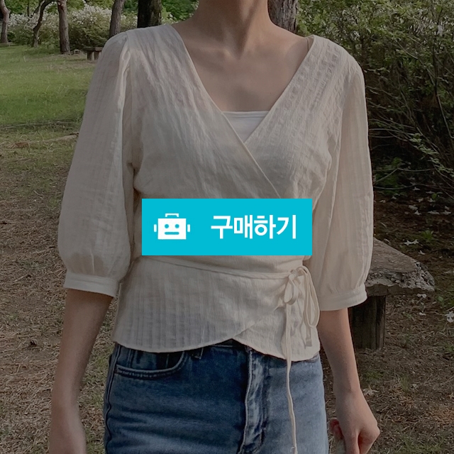 여성 여름 퍼프 랩 소피 블라우스 / beside님의 스토어 / 디비디비 / 구매하기 / 특가할인