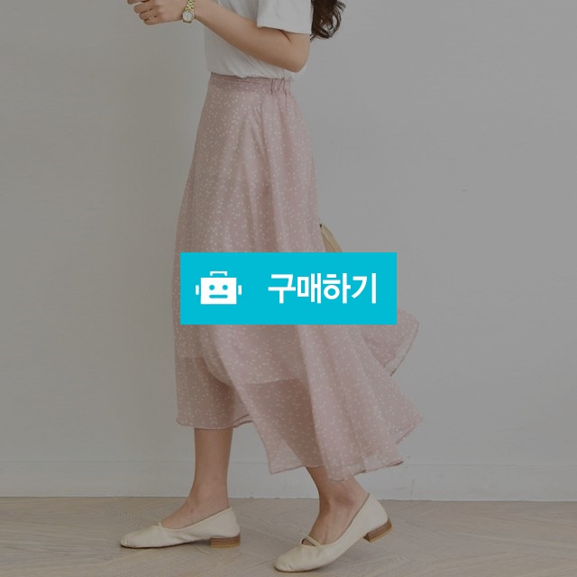 봄 별 패턴 허리밴딩 쉬폰 롱 스커트 / 겟잇미 / 디비디비 / 구매하기 / 특가할인