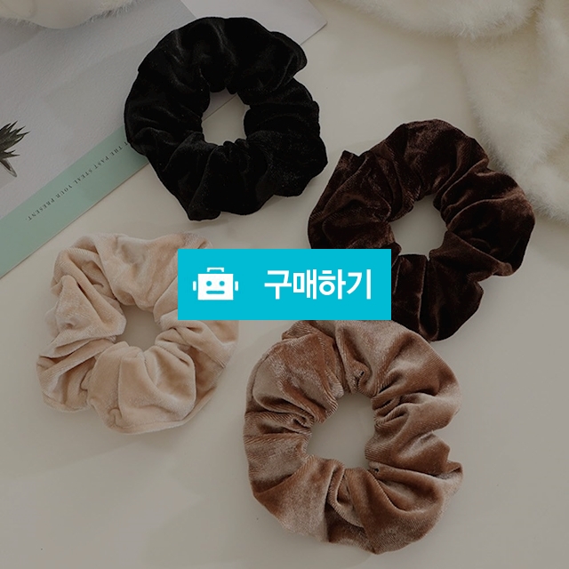 모던 벨벳 곱창 헤어 머리끈 4p / 앤어바웃 / 디비디비 / 구매하기 / 특가할인