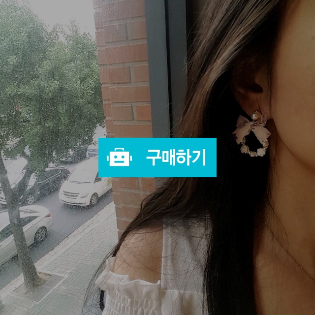 리본 플라워 귀걸이 / 핑크래빗 / 디비디비 / 구매하기 / 특가할인