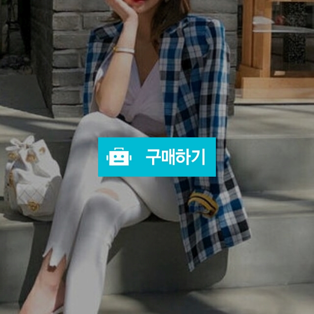 체크 배색 블루자켓 / 장위동홍당무님의 스토어 / 디비디비 / 구매하기 / 특가할인